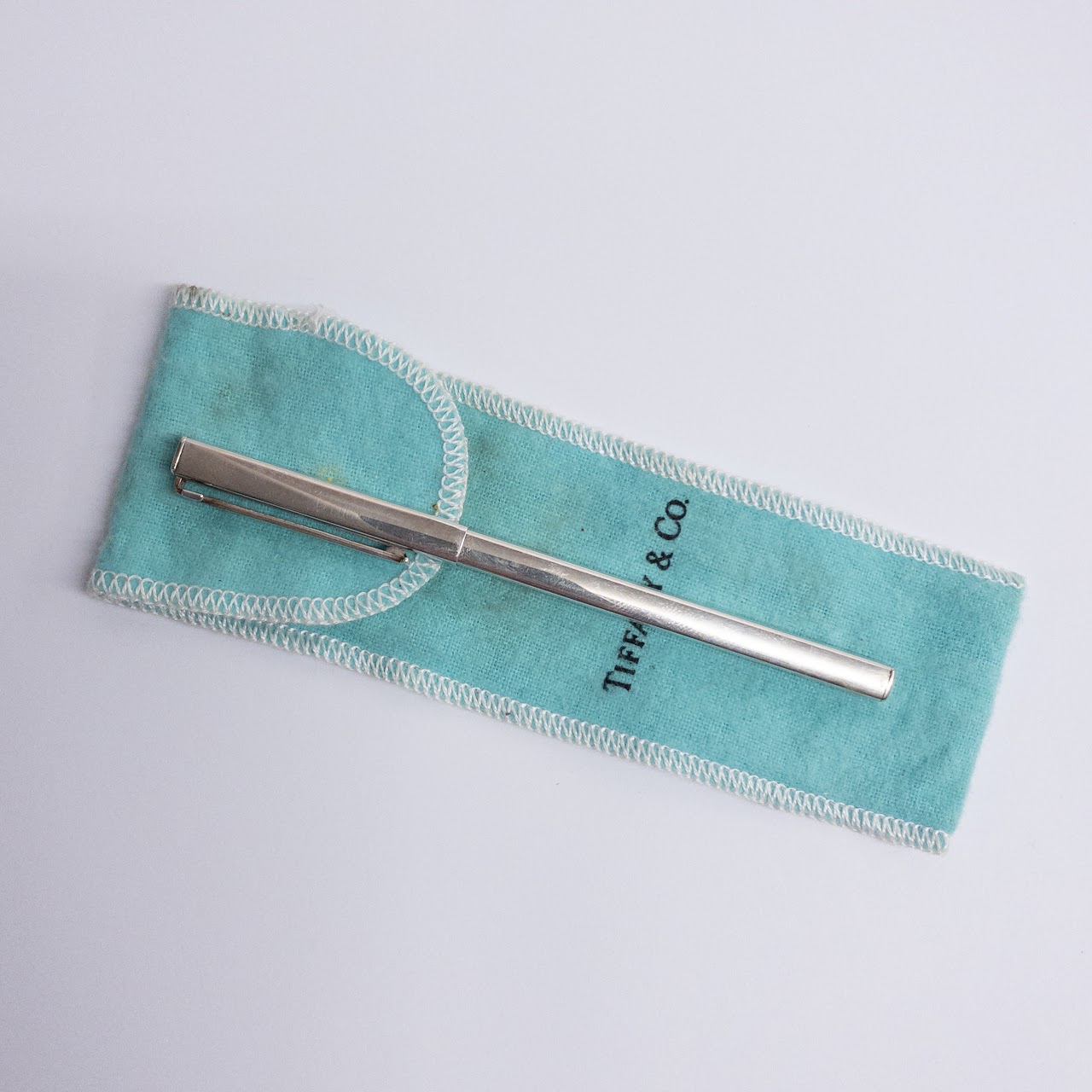 Tiffany & Co. Sterling Silver Square T-Clip Pen