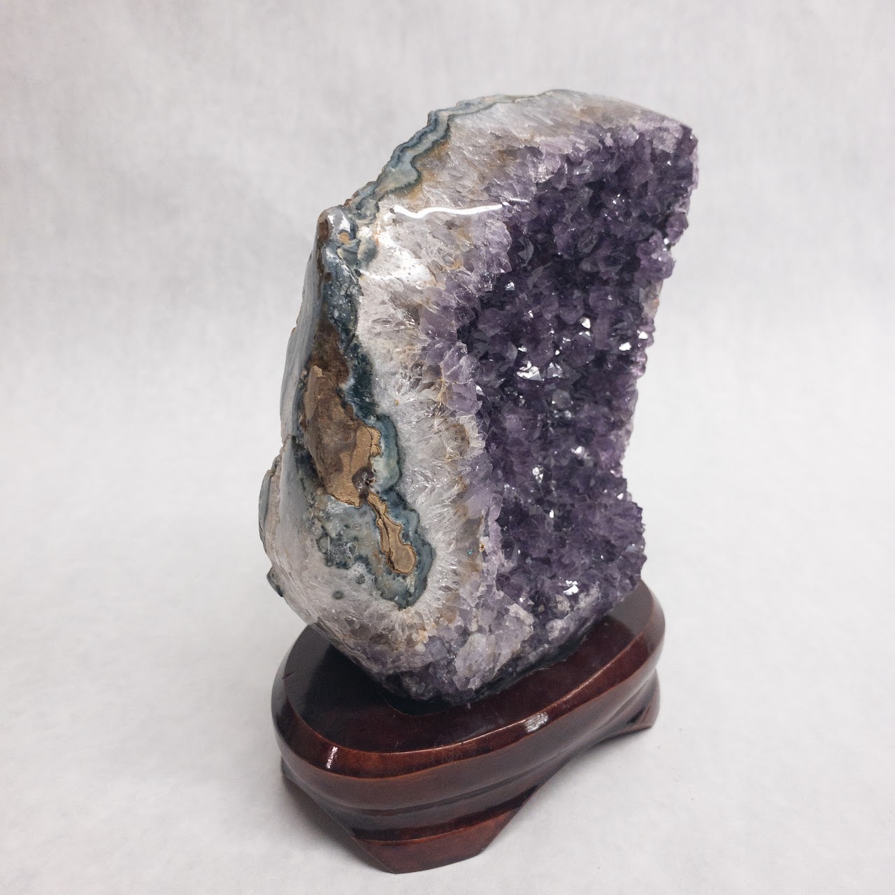 Hefty Amethyst Geode With Stand