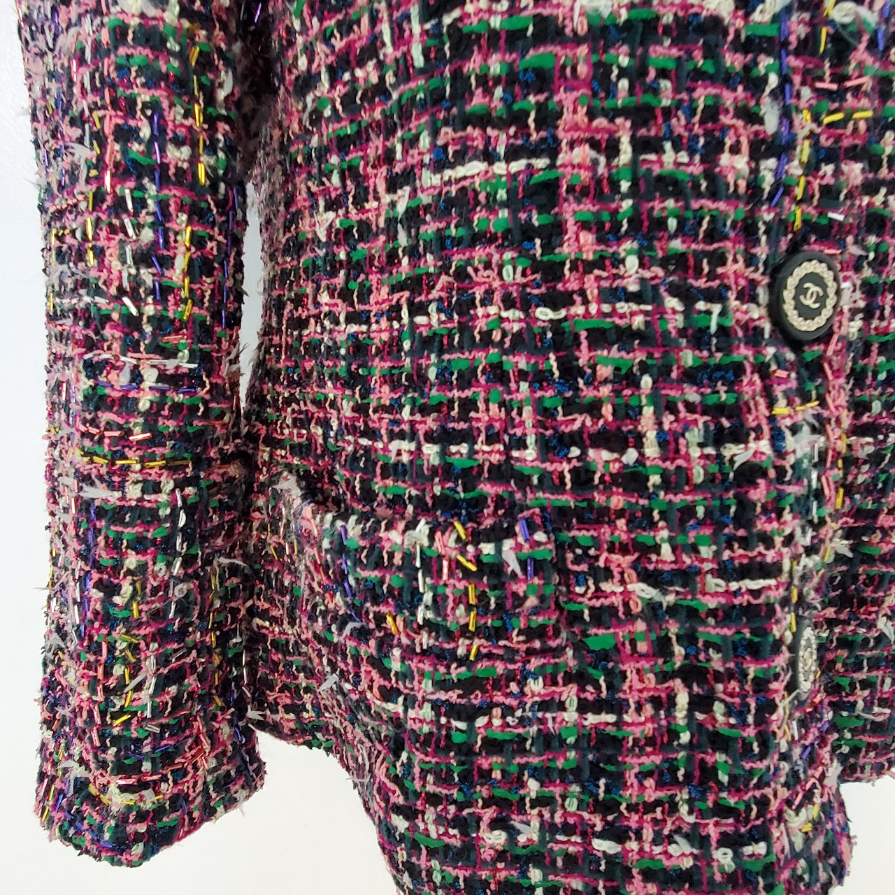 Chanel Tweed & Bugle Bead Jacket