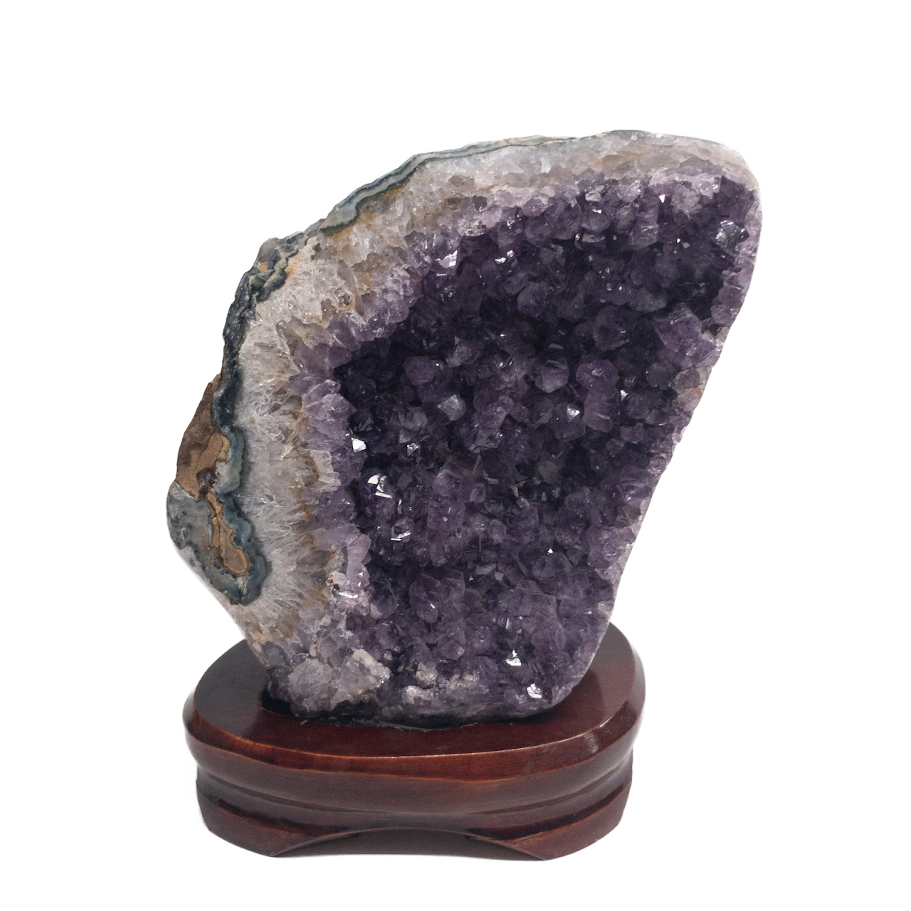 Hefty Amethyst Geode With Stand