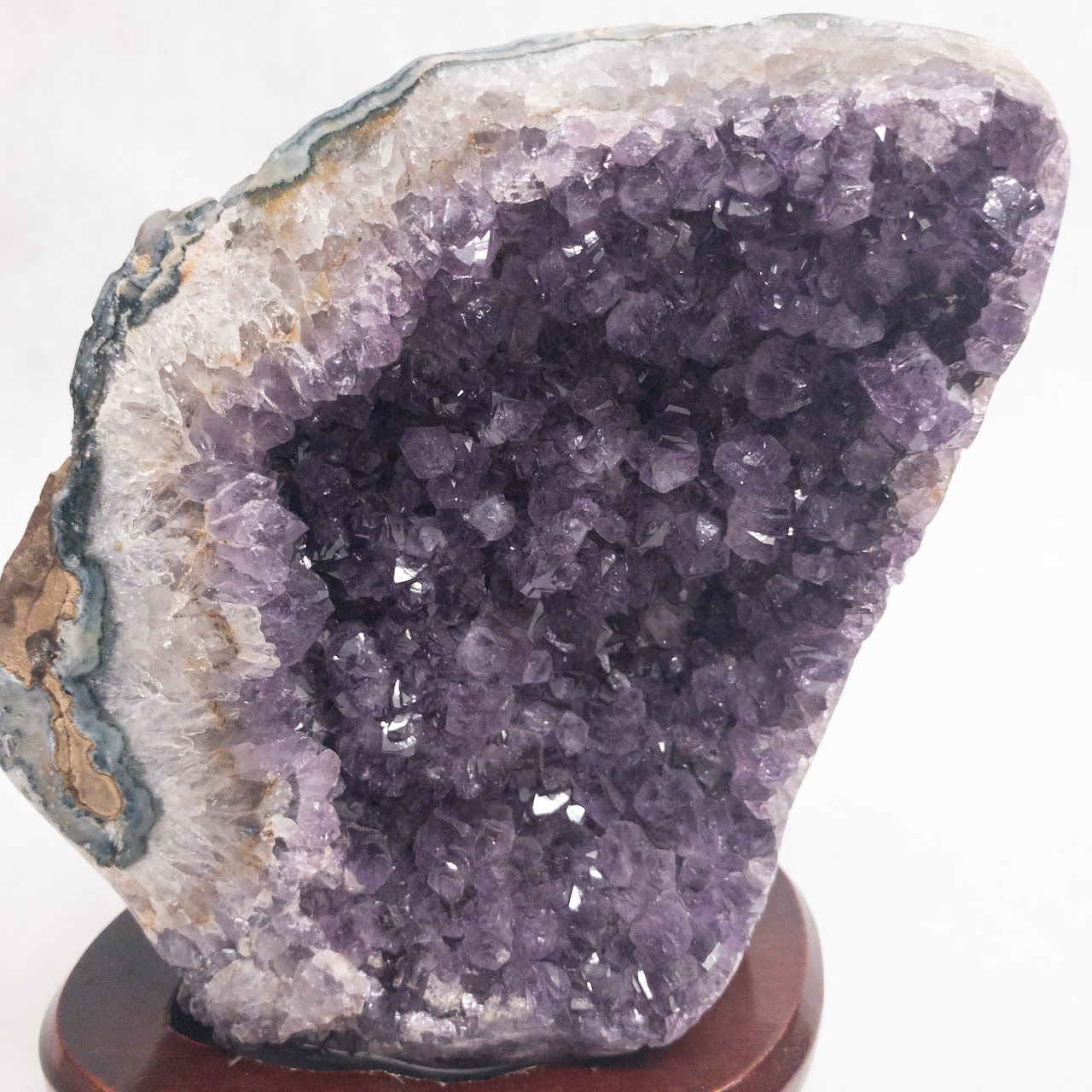 Hefty Amethyst Geode With Stand