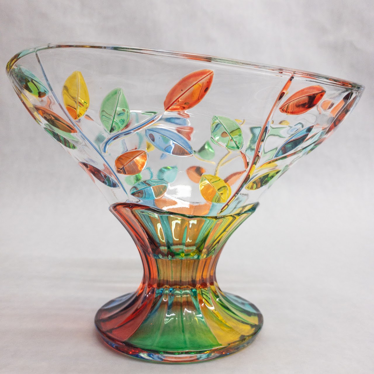 Carullo Collection Venetian Glass Pedestal Bowl