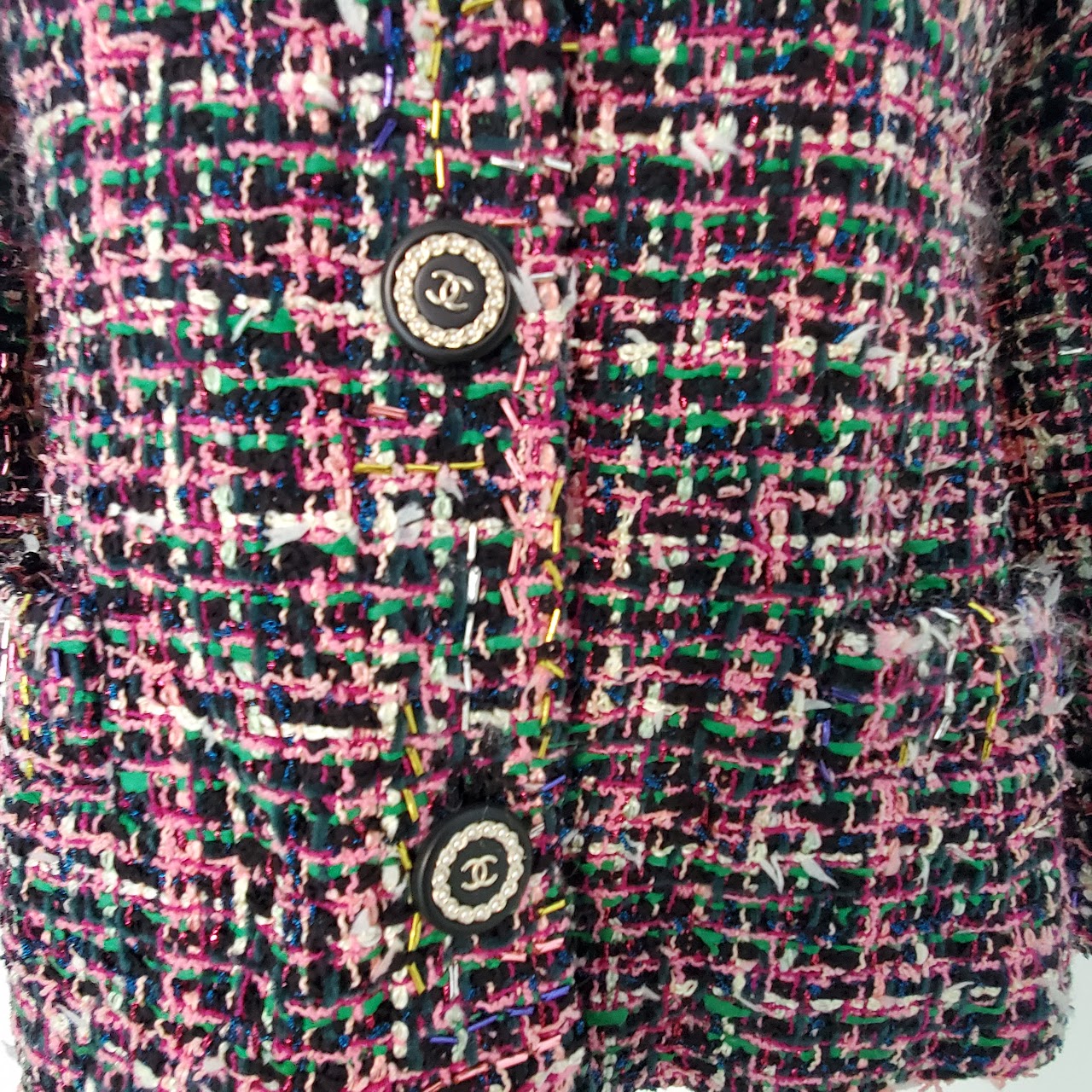 Chanel Tweed & Bugle Bead Jacket