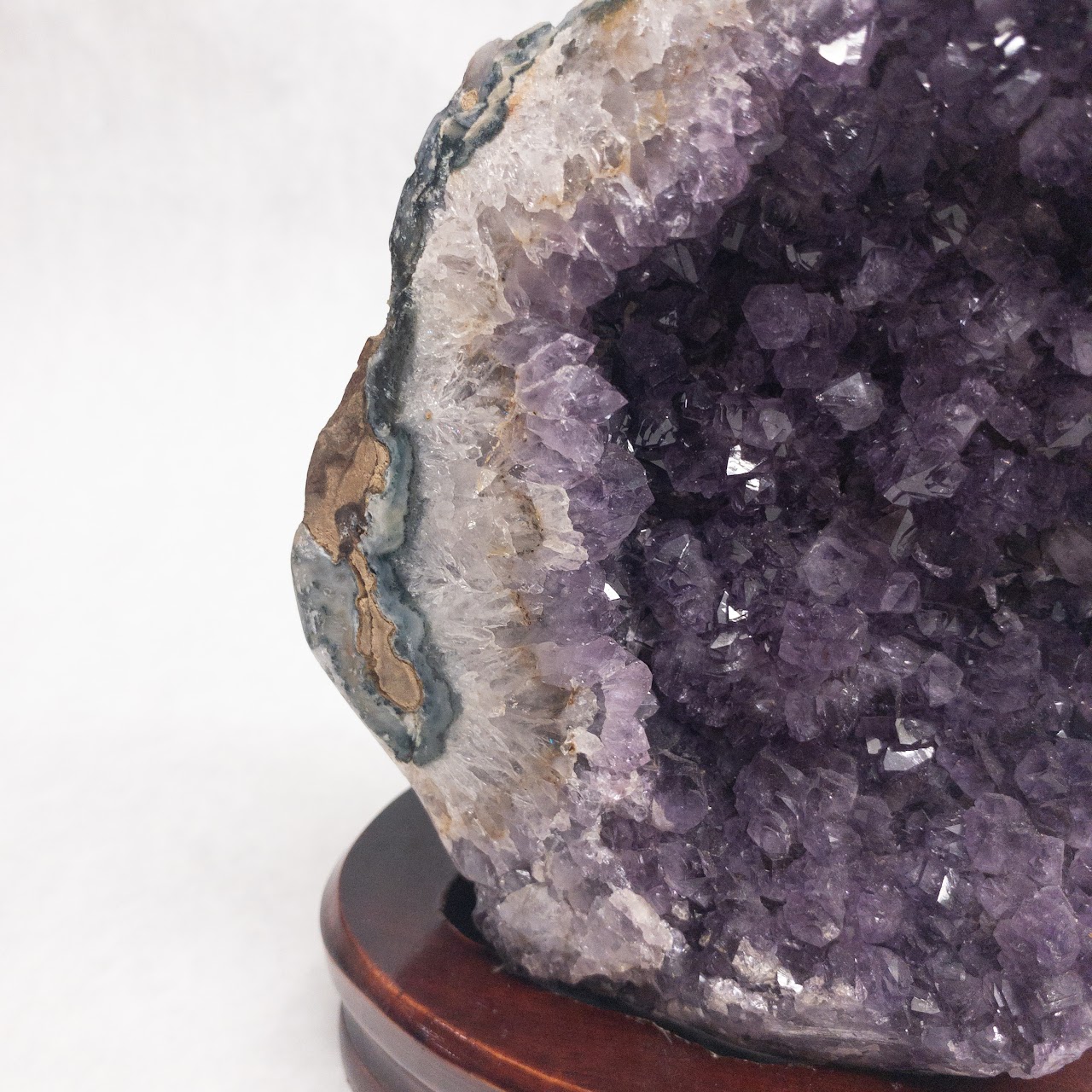 Hefty Amethyst Geode With Stand