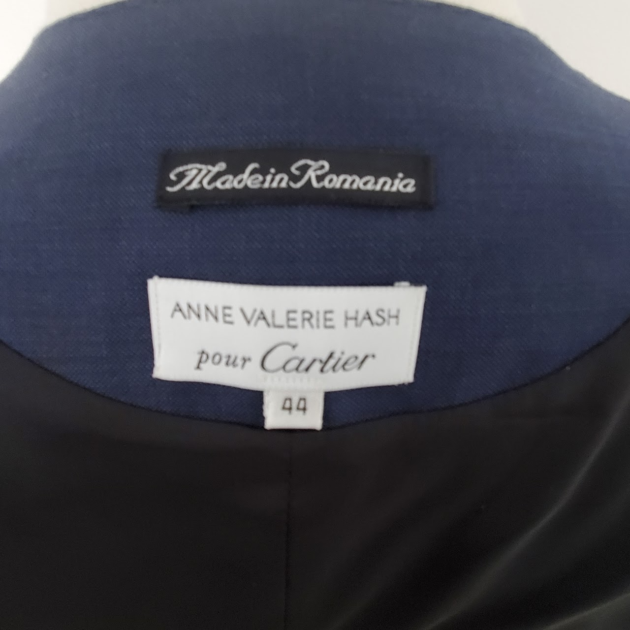 Anne Valerie Hash Pour Cartier Blue Tailored Vest