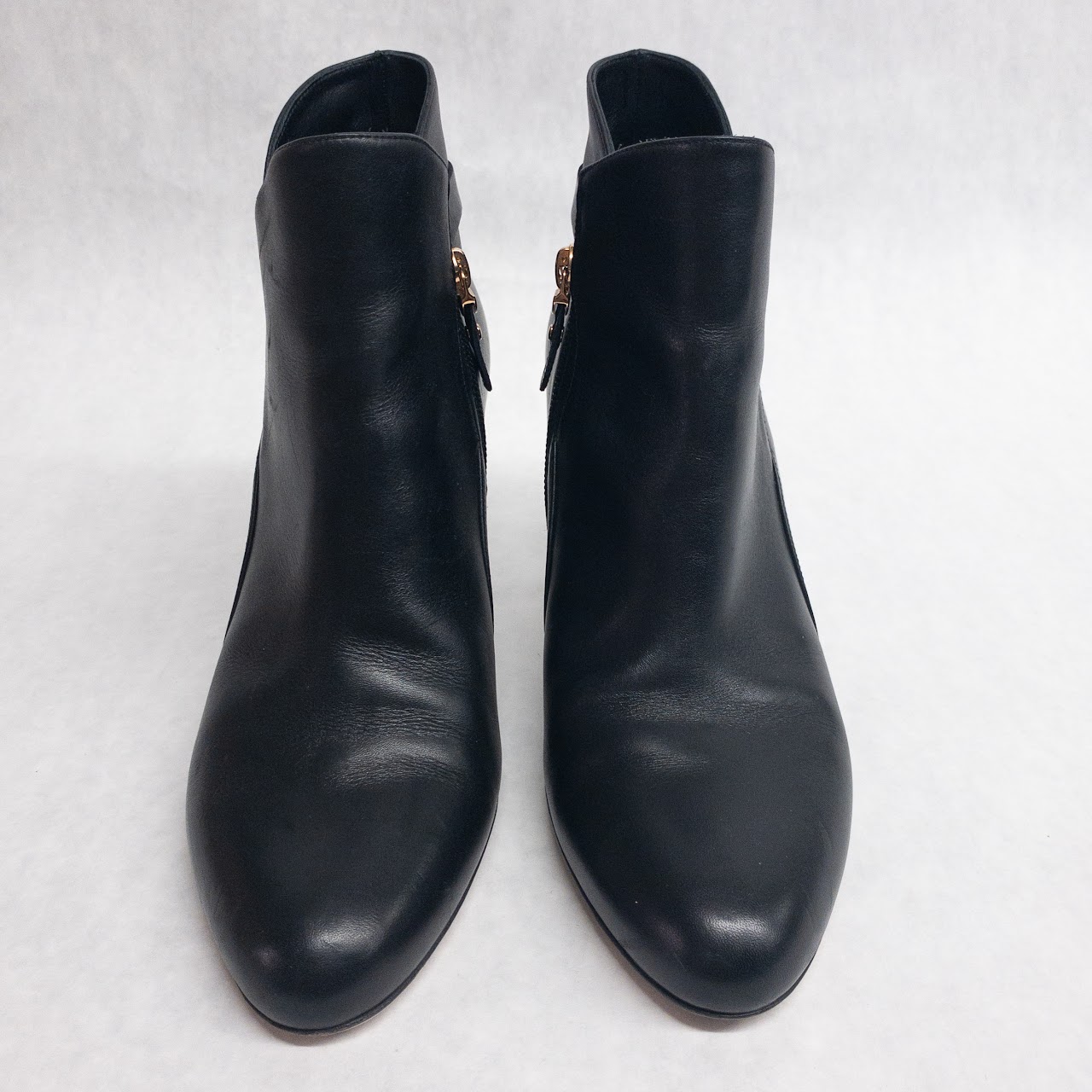 Salvatore Ferragamo Black Leather Ankle Boots