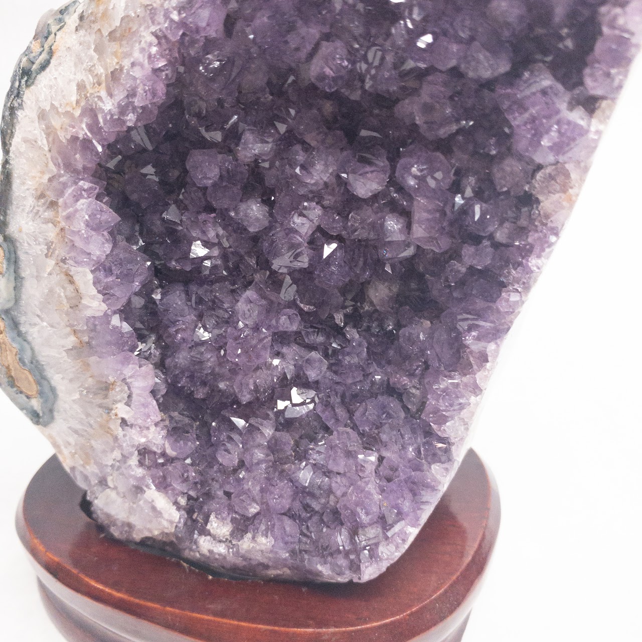 Hefty Amethyst Geode With Stand