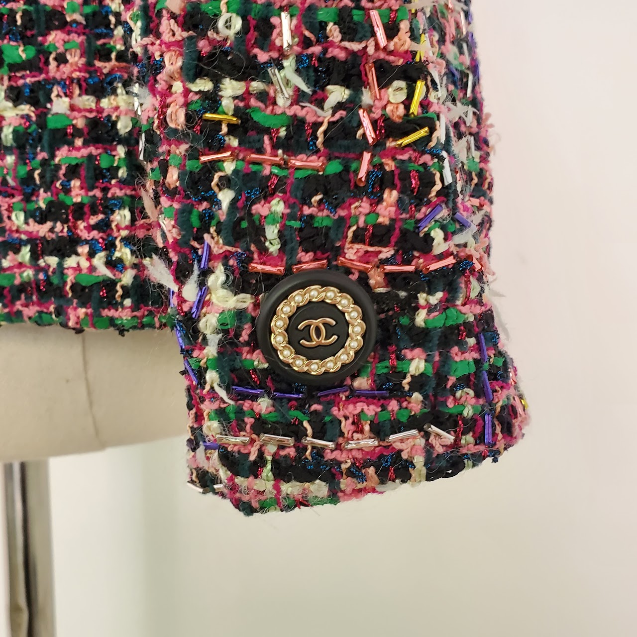 Chanel Tweed & Bugle Bead Jacket