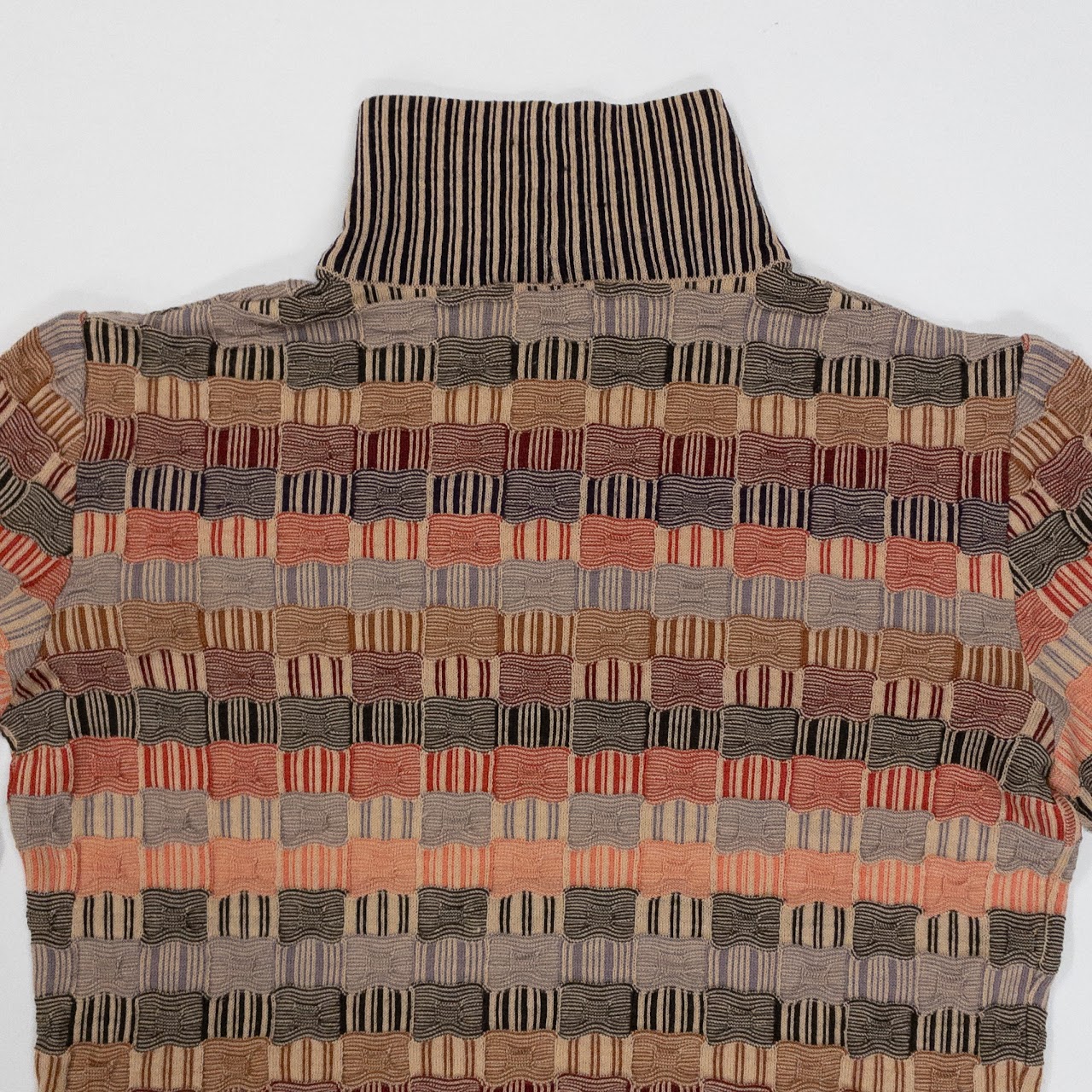 Missoni Knit Patterned Funnel Neck Sweater