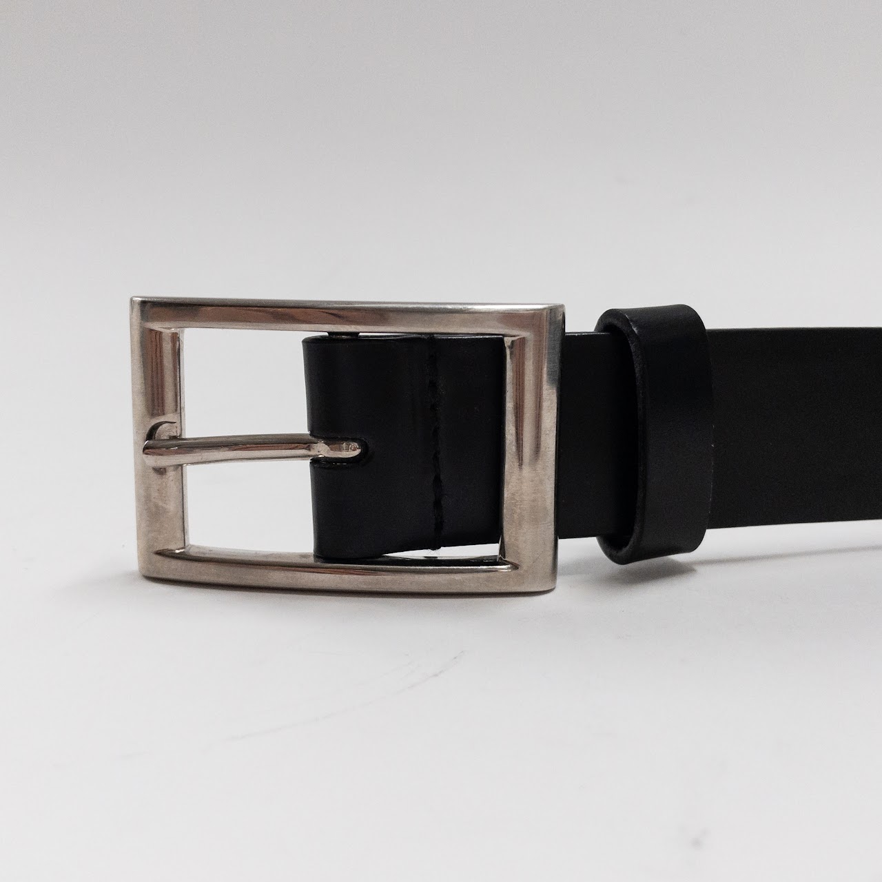 Prada Matte Black Leather Belt