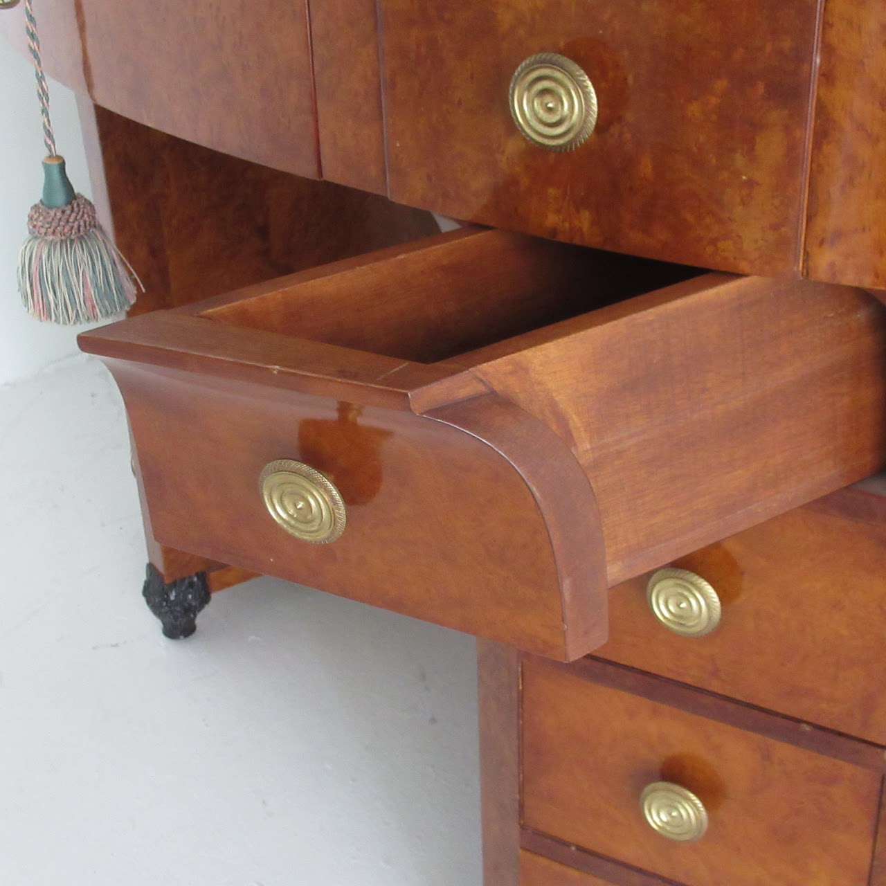 Italian Burlwood Veneer Desk