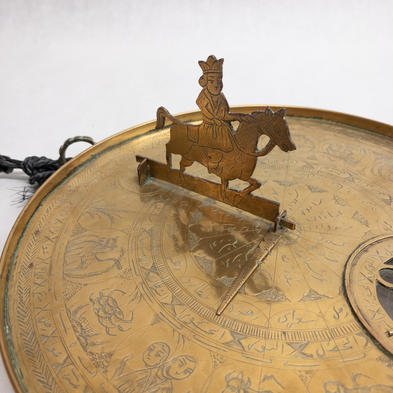 Brass Portable Sundial With Compass