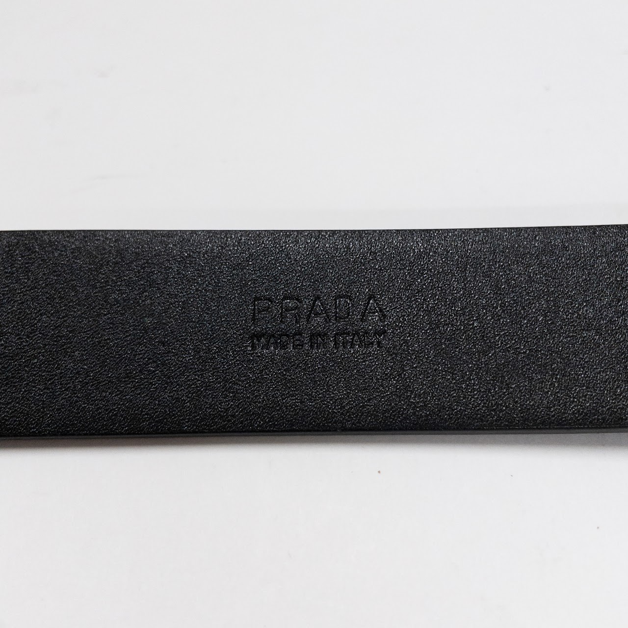 Prada Matte Black Leather Belt