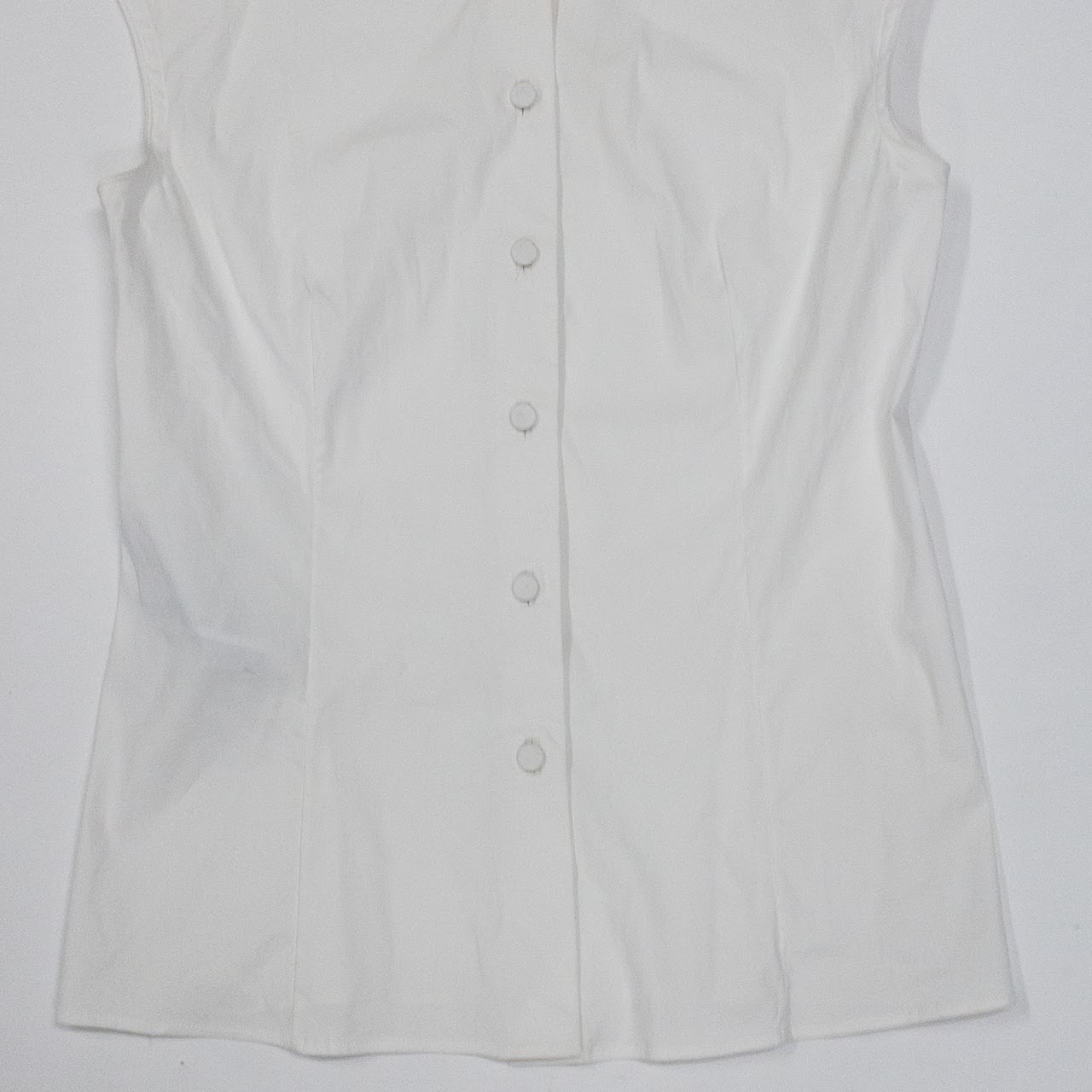 Prada Embellished Collar Sleeveless Blouse