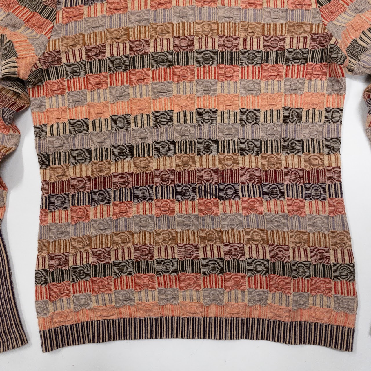 Missoni Knit Patterned Funnel Neck Sweater