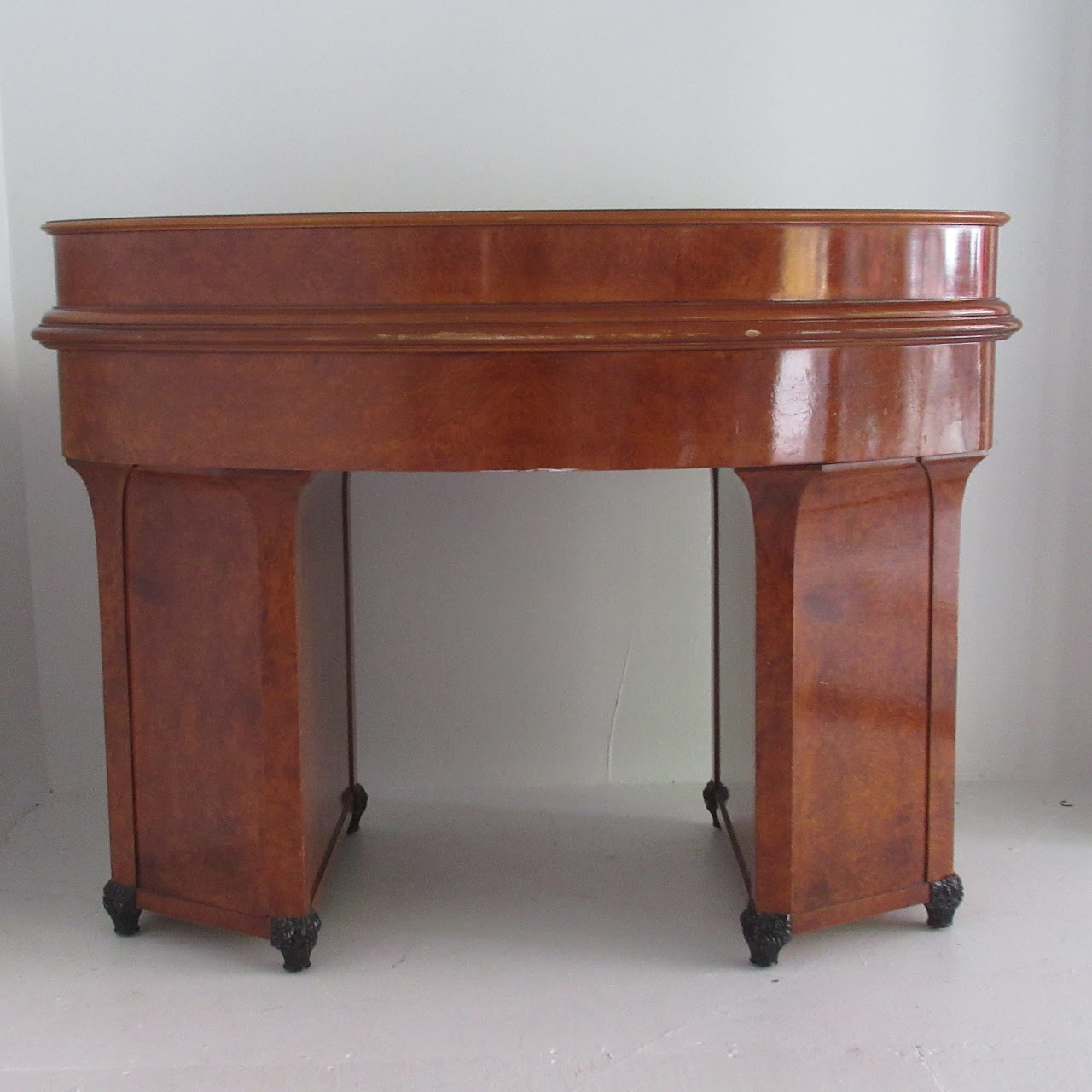 Italian Burlwood Veneer Desk