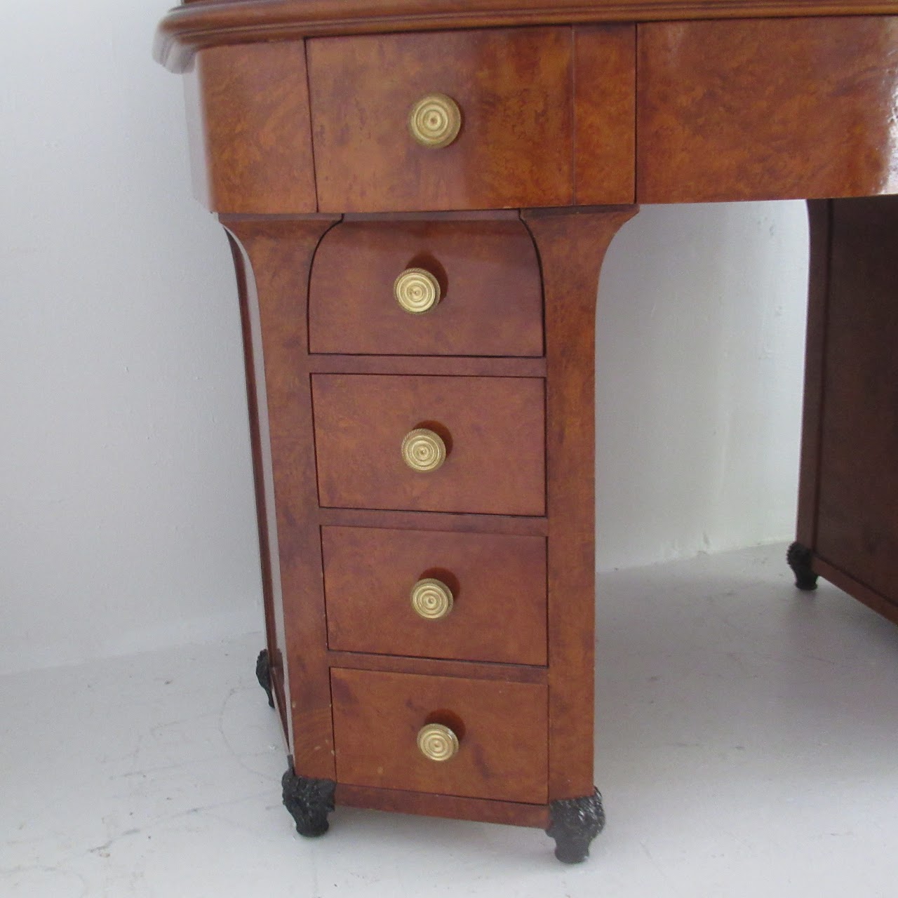 Italian Burlwood Veneer Desk