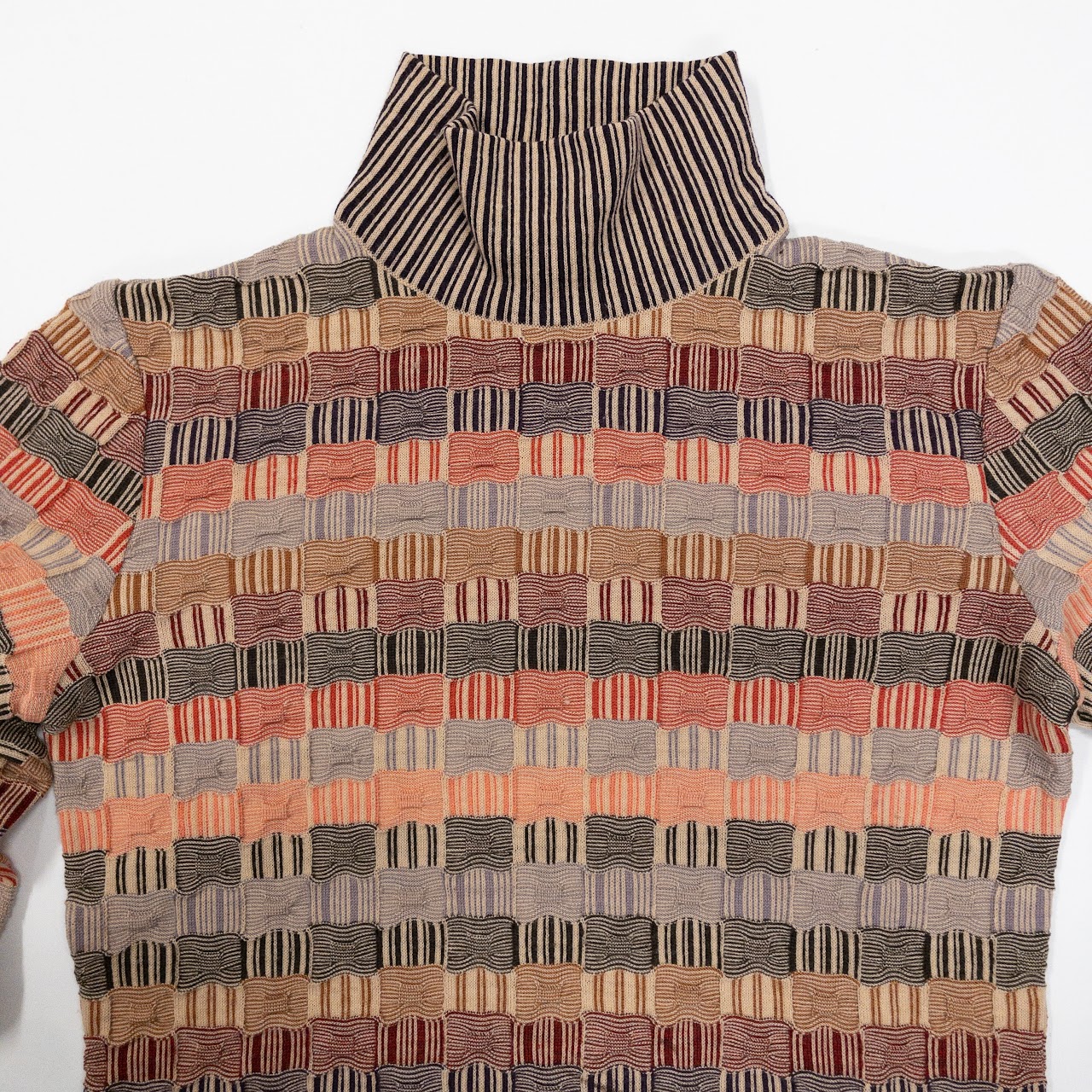 Missoni Knit Patterned Funnel Neck Sweater