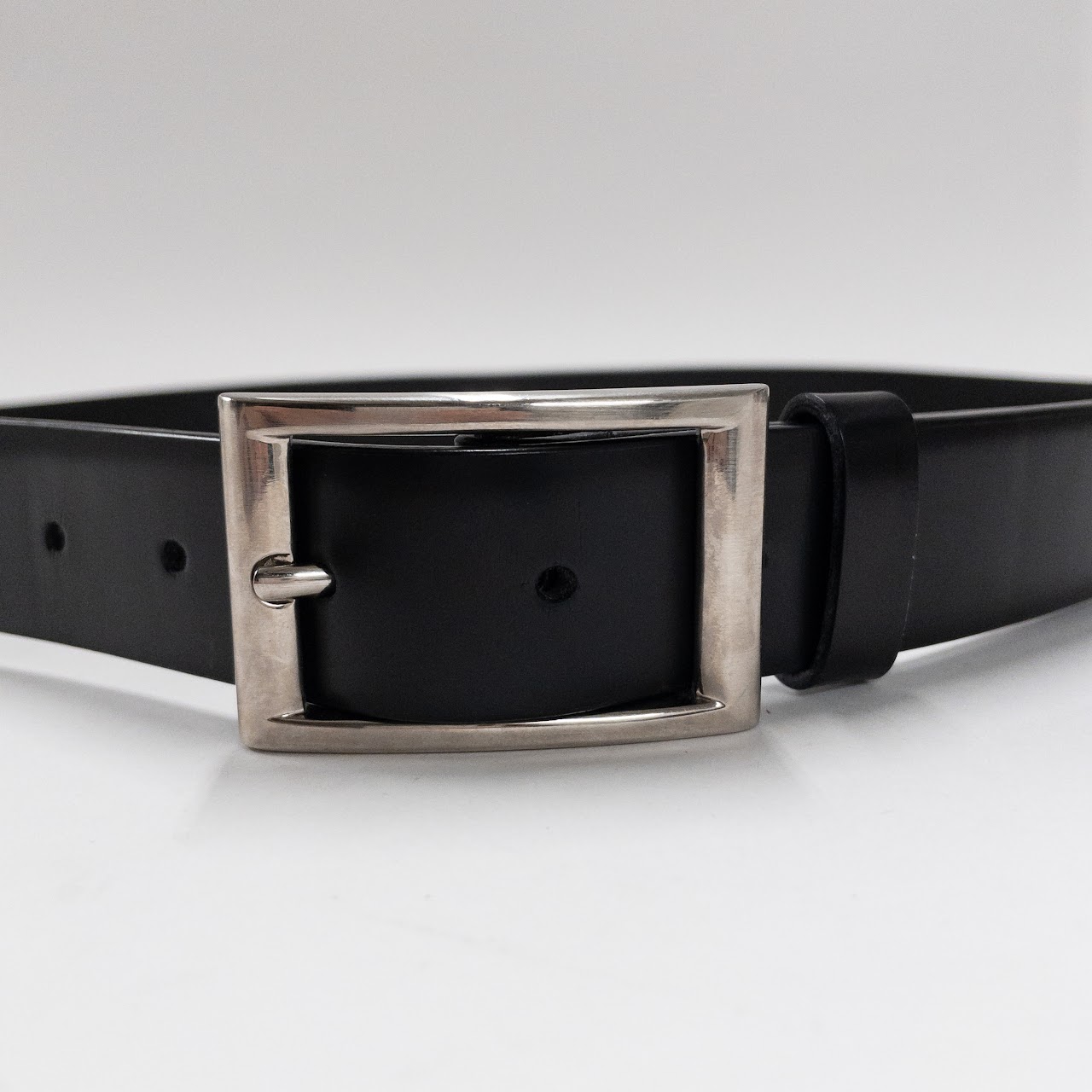 Prada Matte Black Leather Belt