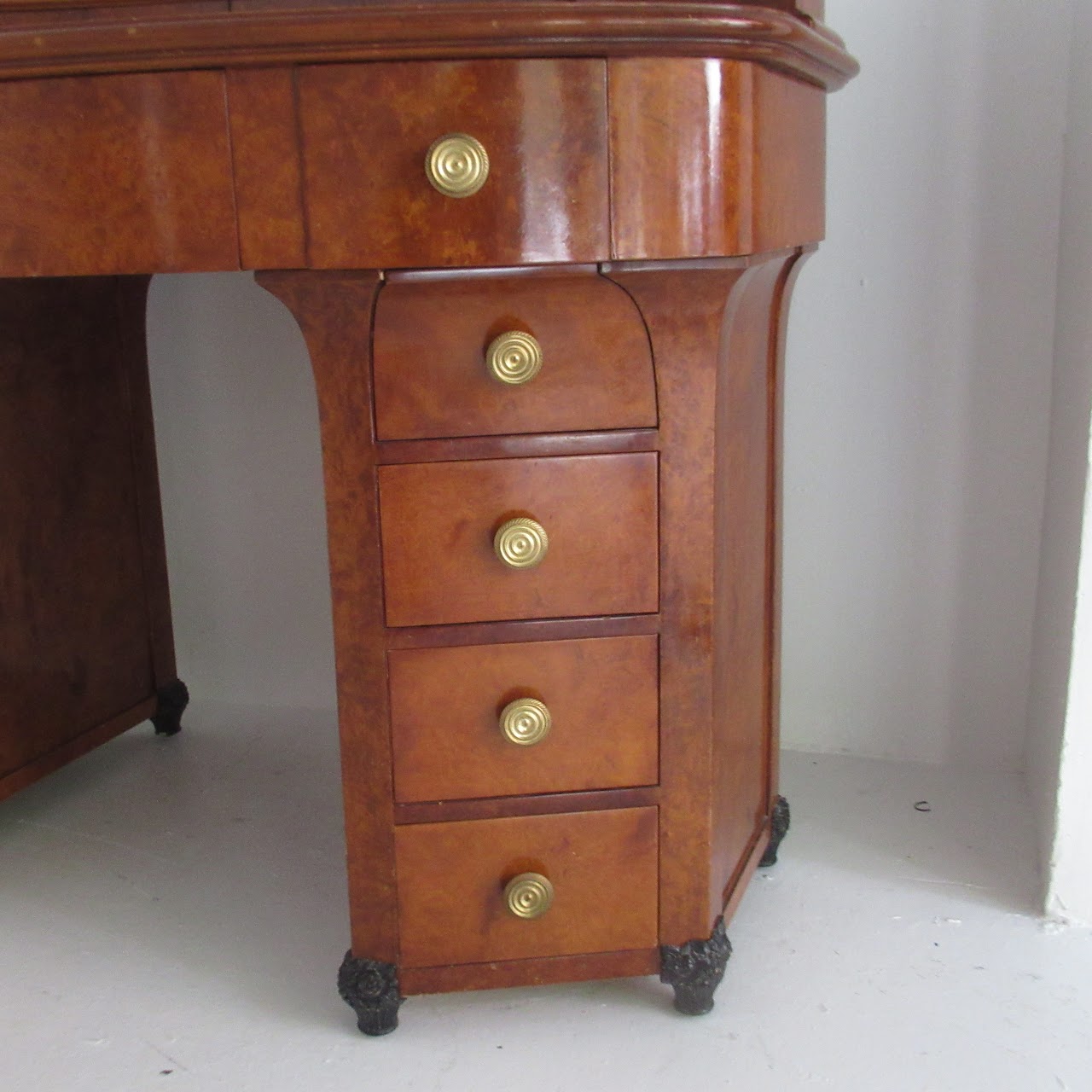 Italian Burlwood Veneer Desk