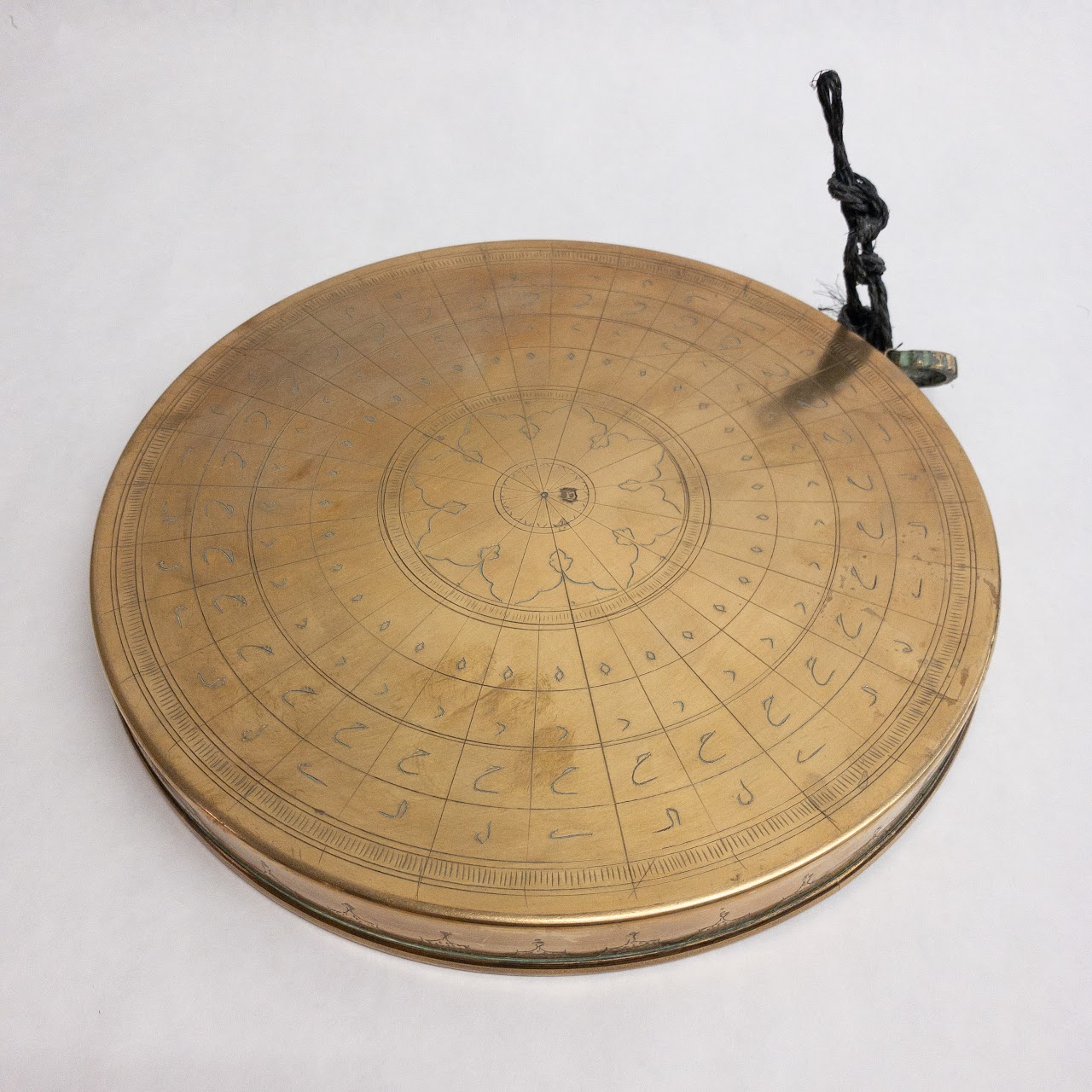 Brass Portable Sundial With Compass