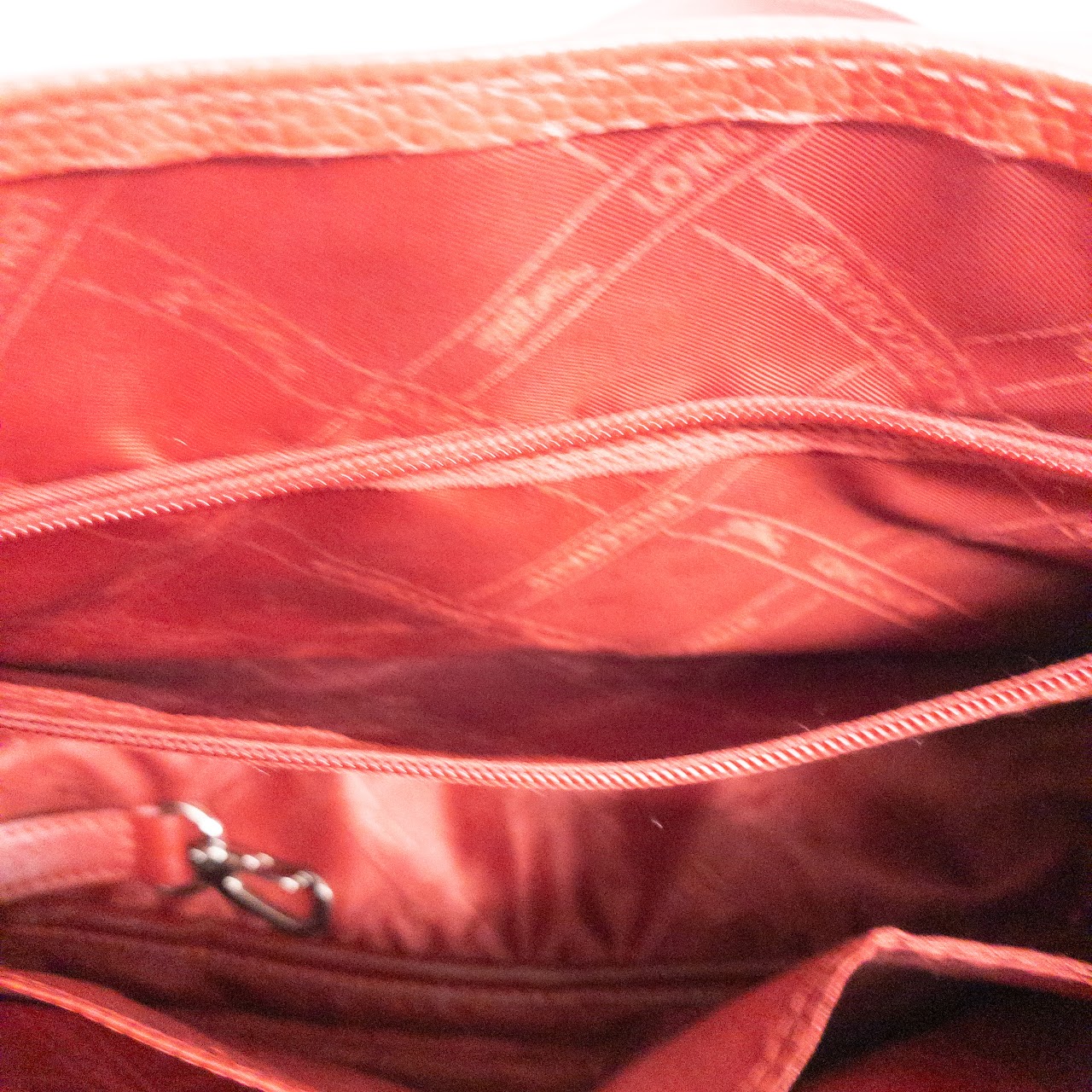 Longchamp Red Leather Satchel