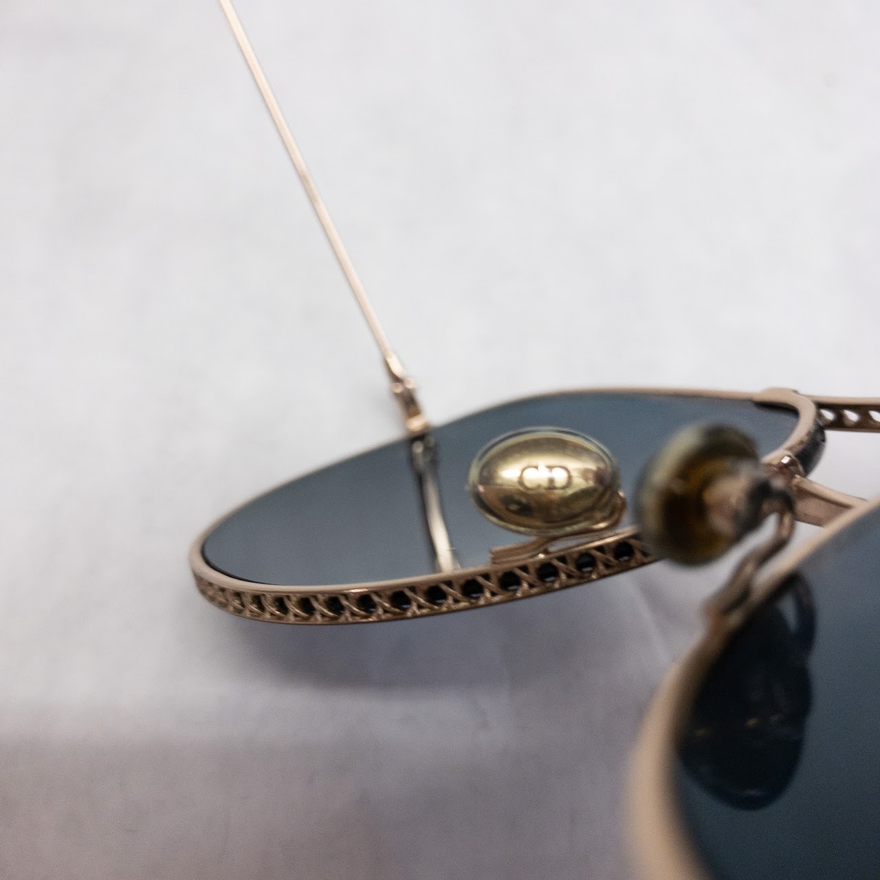 Christian Dior by Dior Brass Aviator Sunglasses