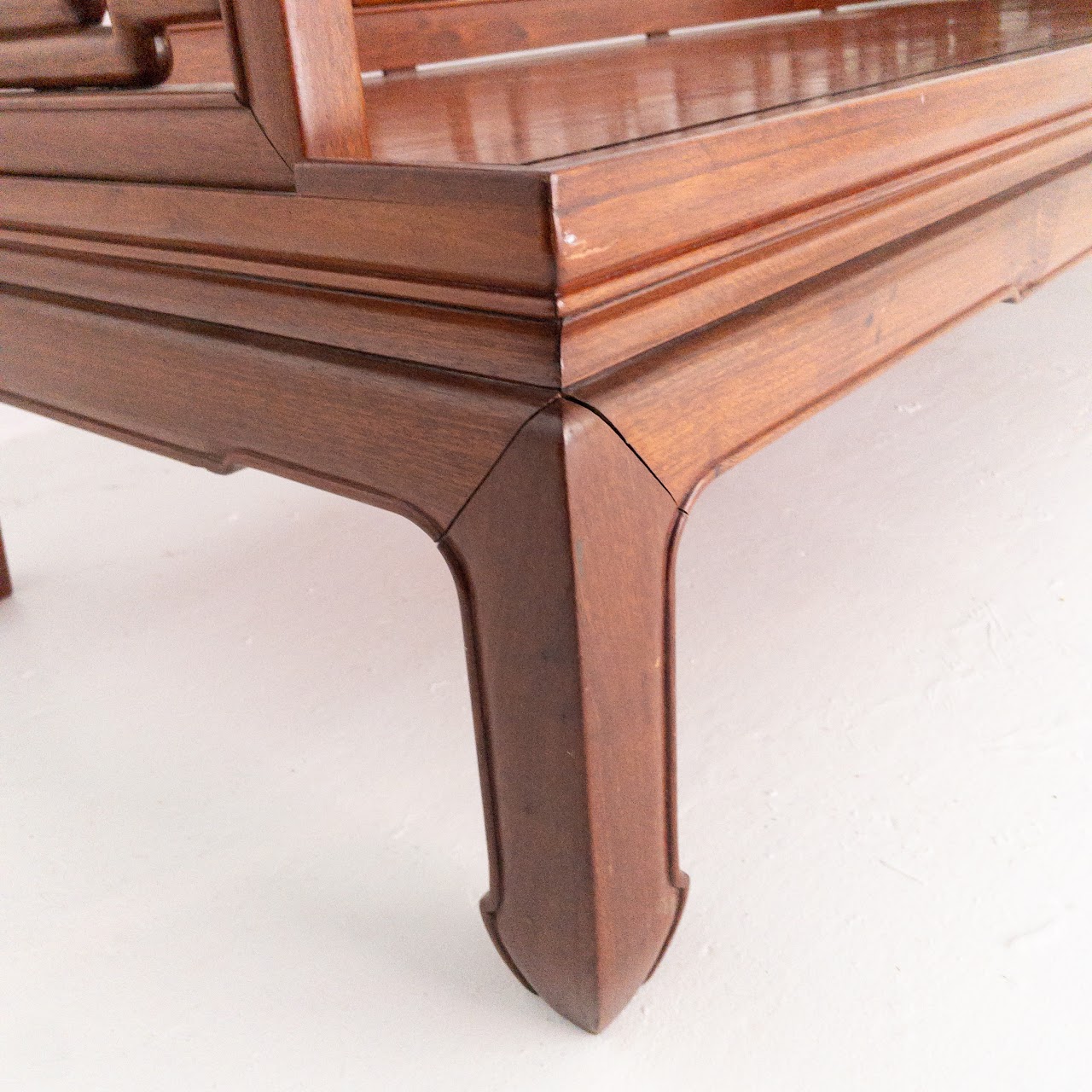 J. L. George Carved Rosewood Bench