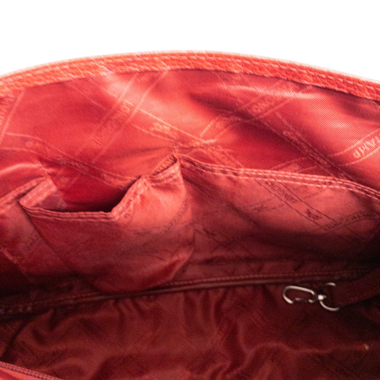 Longchamp Red Leather Satchel