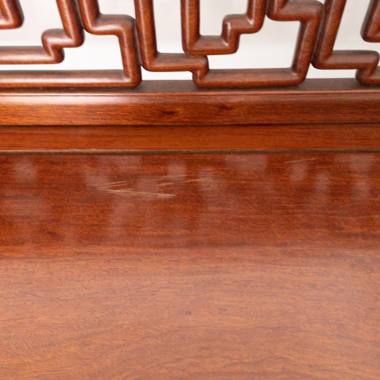 J. L. George Carved Rosewood Bench