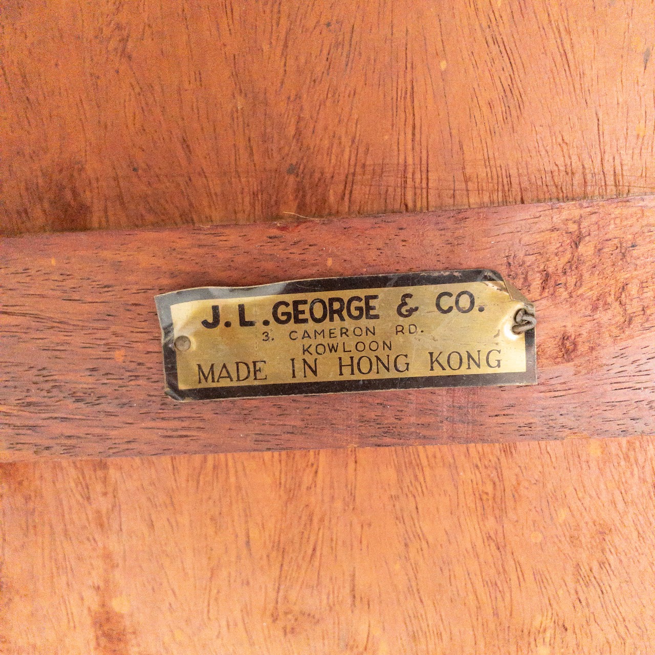 J. L. George Carved Rosewood Bench