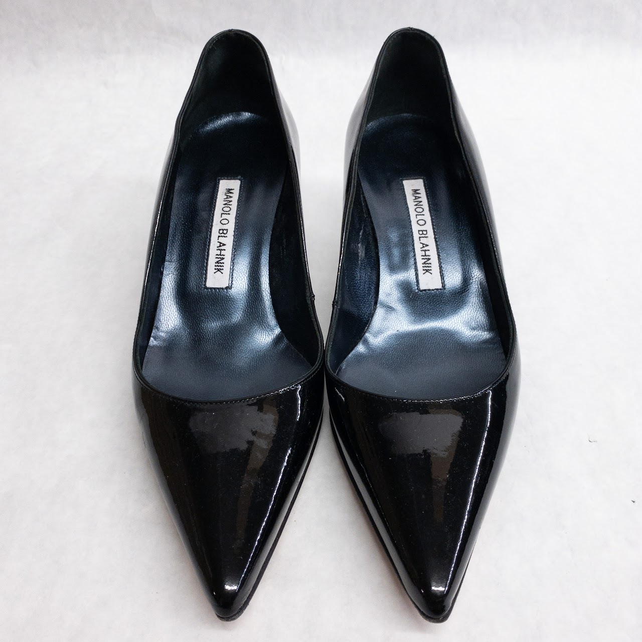 Manolo Blahnik Patent Leather Kitten Heels