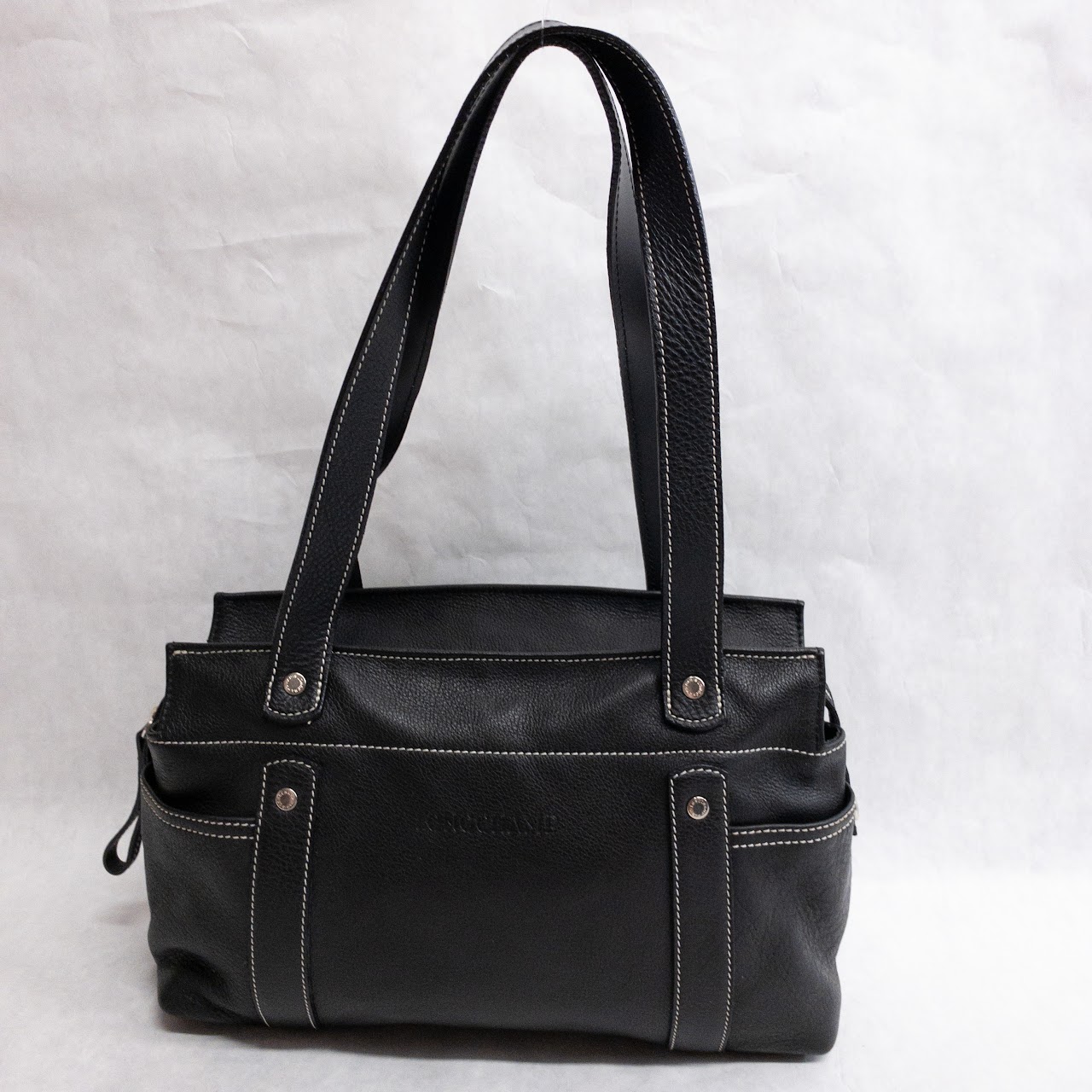 Longchamp Black Leather Handbag