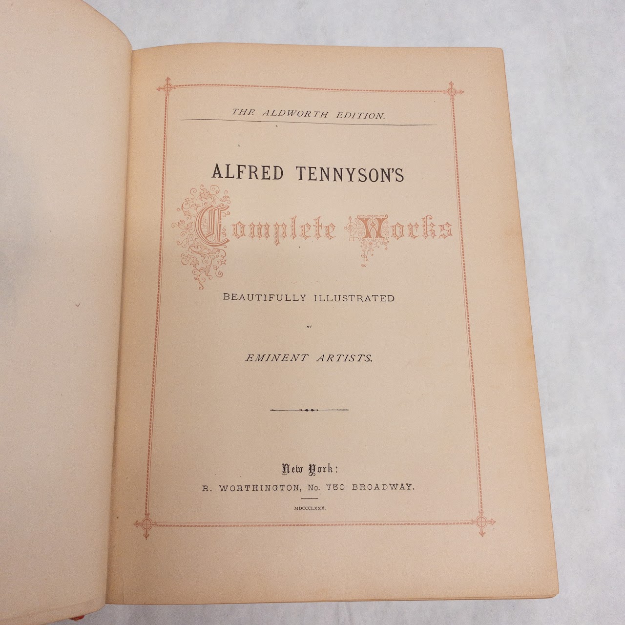 Tennyson's  Works Aldworth Edition Book