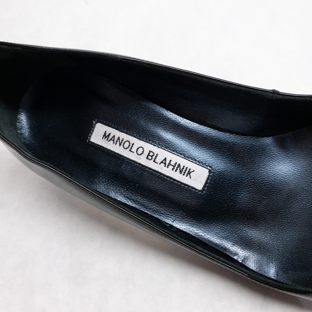 Manolo Blahnik Patent Leather Kitten Heels