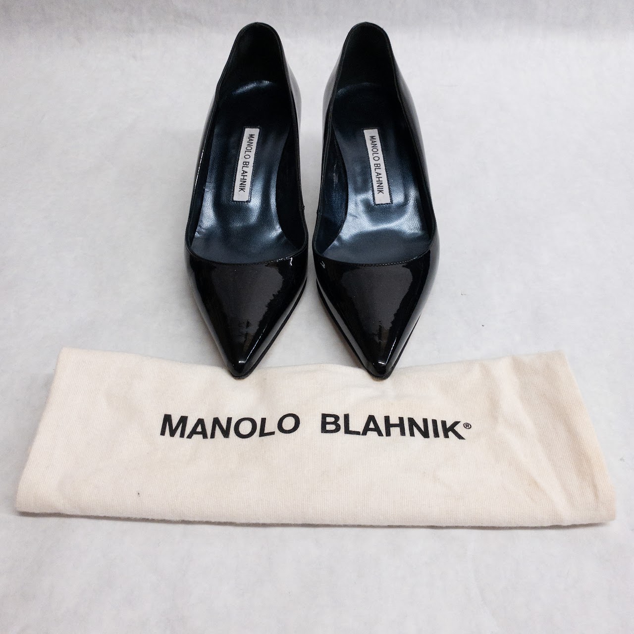 Manolo Blahnik Patent Leather Kitten Heels