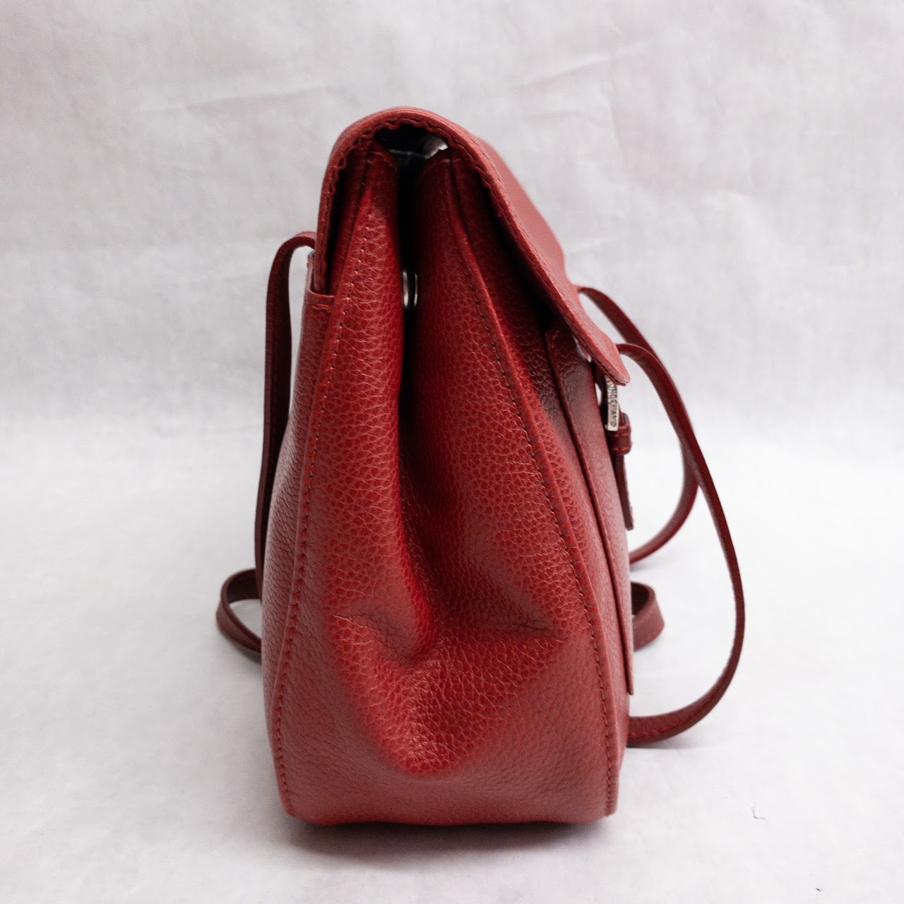 Longchamp Red Leather Satchel