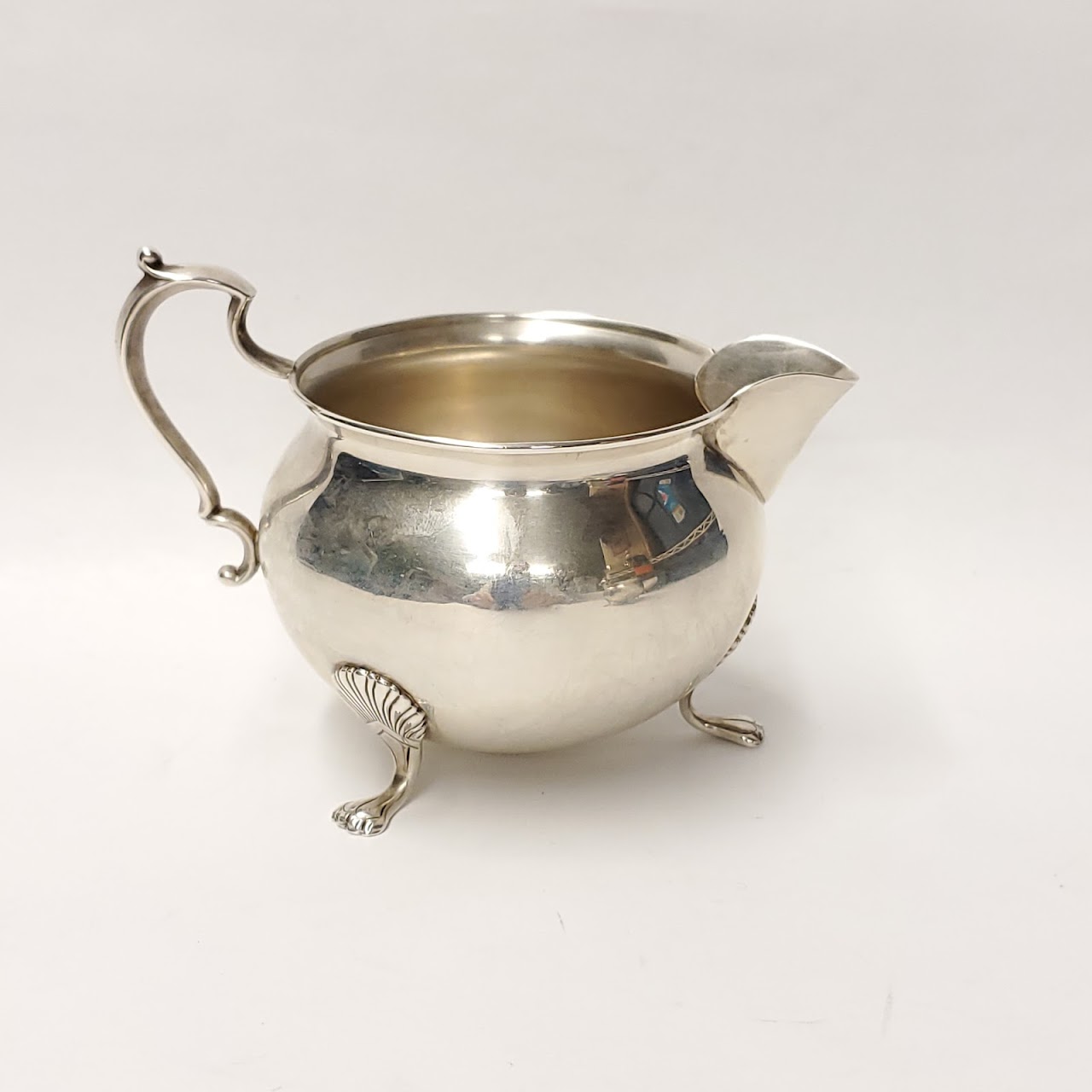 Sterling Silver Fisher Footed Creamer and Sugar Bowl Pair
