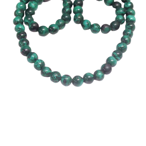 14K Gold Bead & Malachite Necklace