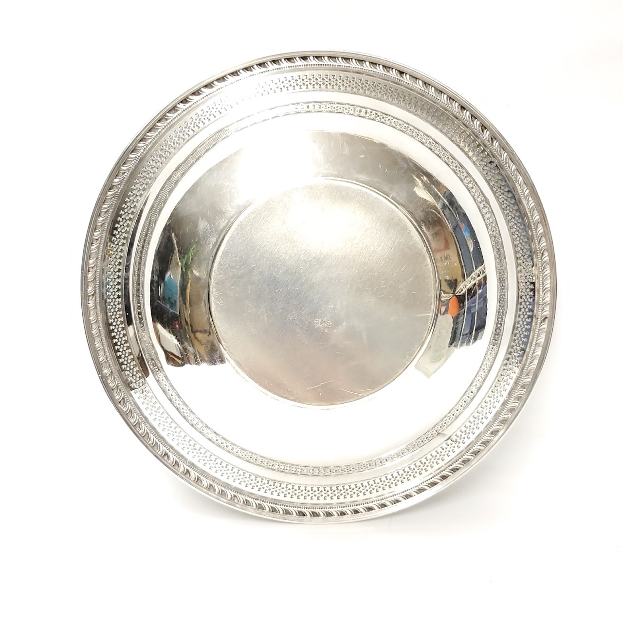 Sterling Silver 11" Pierced Rim Bowl