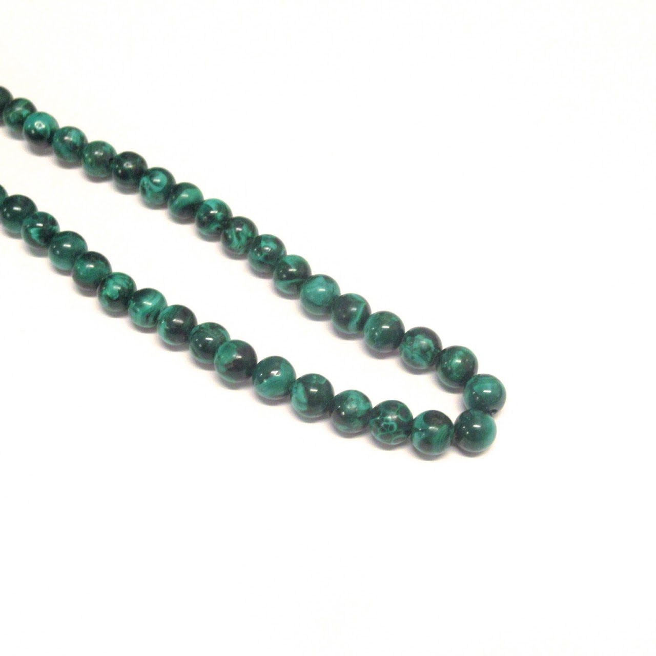 14K Gold Bead & Malachite Necklace