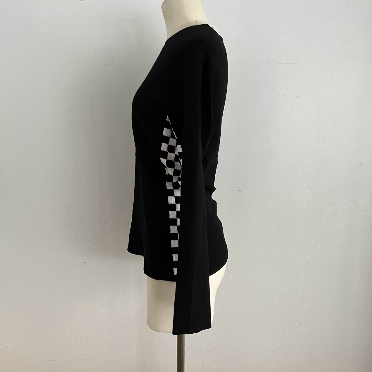 Alexander Wang Checkerboard Cut Out Sweater