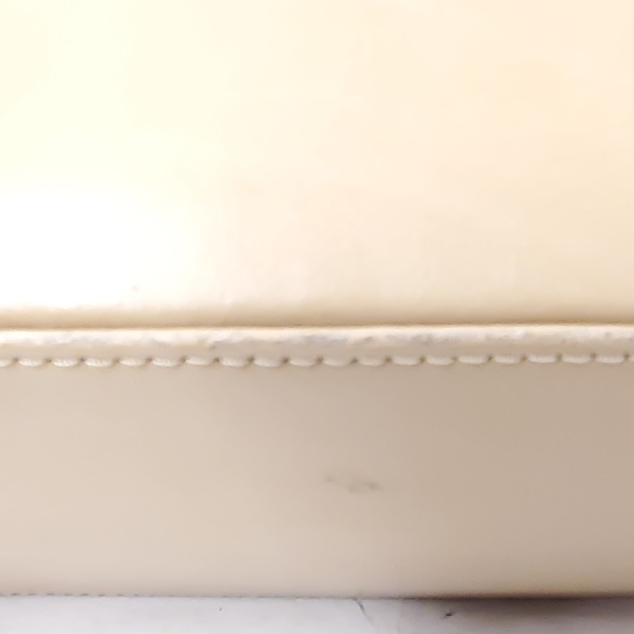 Longchamp Mini Beige Leather Satchel