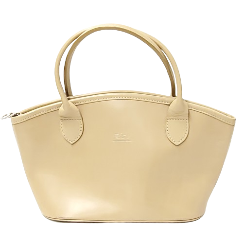 Longchamp Mini Beige Leather Satchel