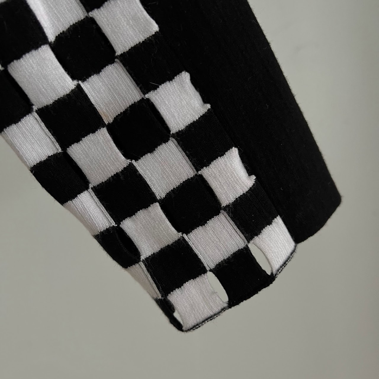 Alexander Wang Checkerboard Cut Out Sweater