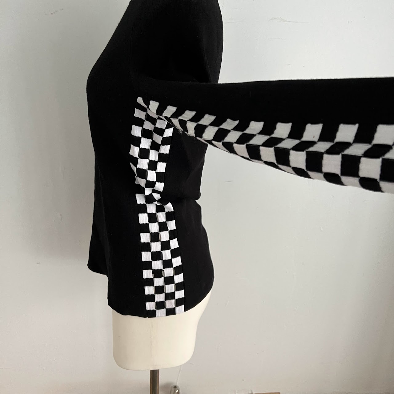 Alexander Wang Checkerboard Cut Out Sweater