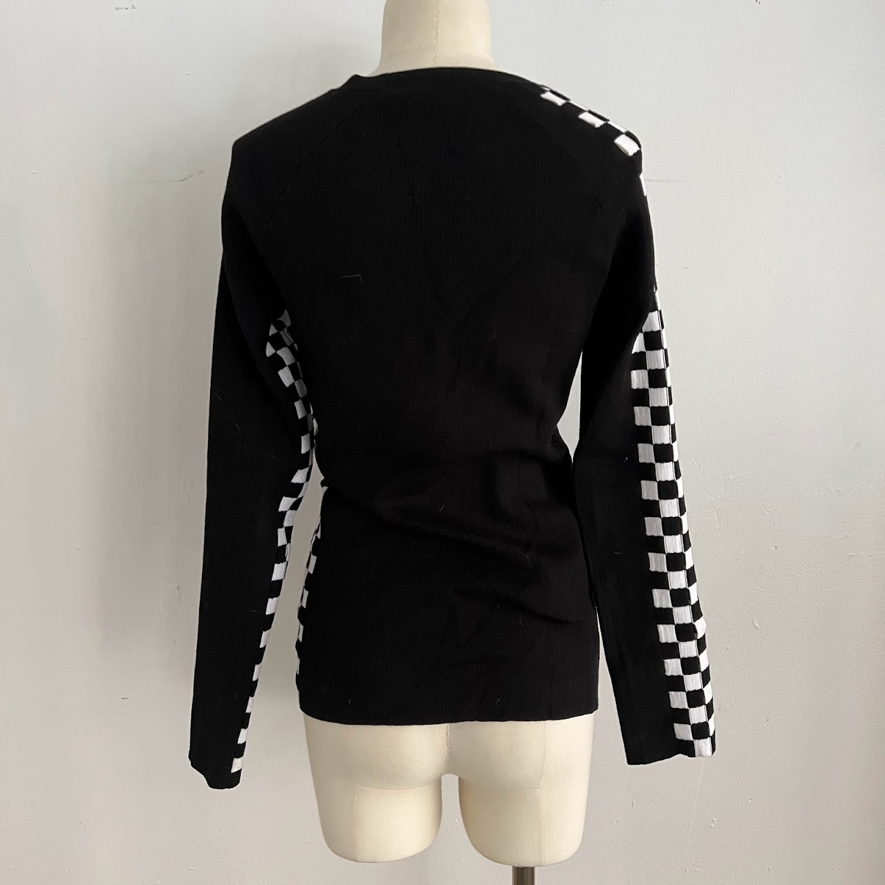 Alexander Wang Checkerboard Cut Out Sweater