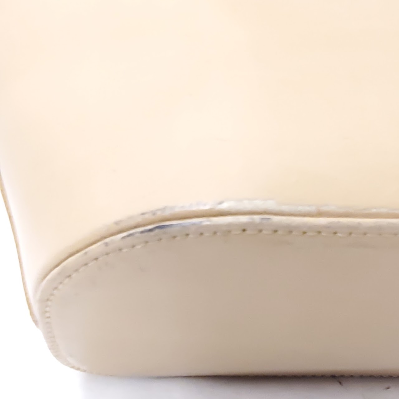 Longchamp Mini Beige Leather Satchel