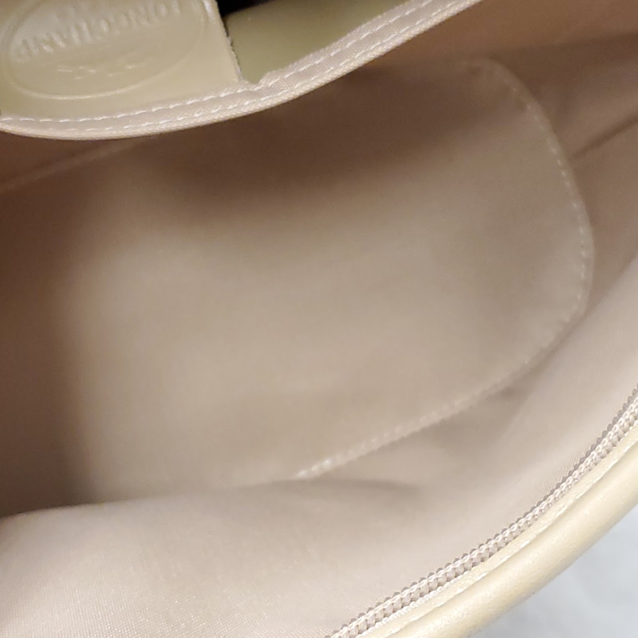 Longchamp Mini Beige Leather Satchel