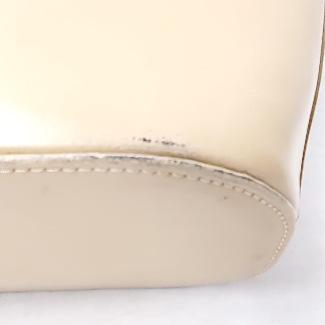 Longchamp Mini Beige Leather Satchel